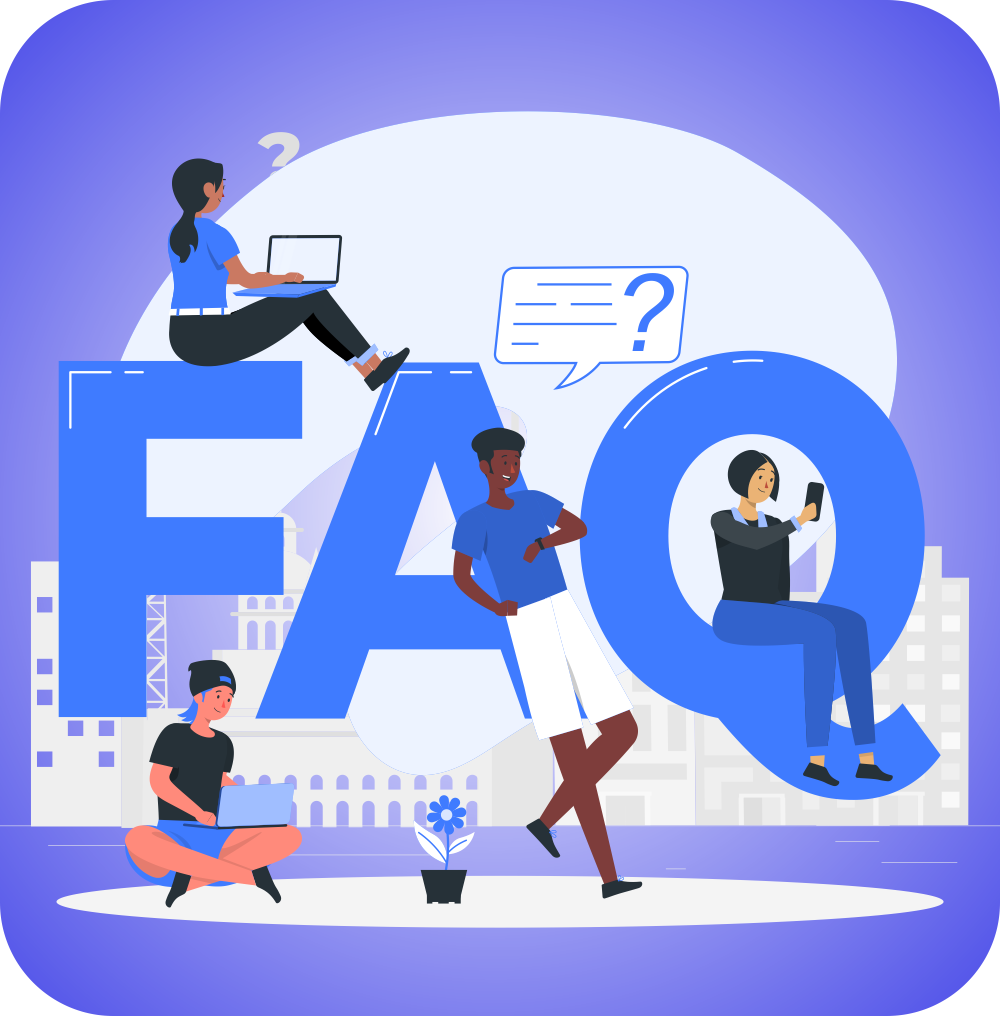vector illustration of FAQ